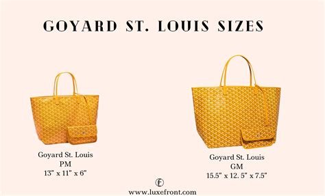 goyard pm.bag|goyard tote bag size comparison.